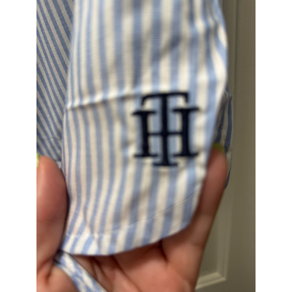 Women's Tommy Hilfiger Cami & Shorts Set XL Blue Striped Pajama Sleepwear - Picture 5 of 6